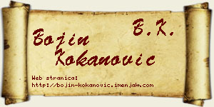 Bojin Kokanović vizit kartica